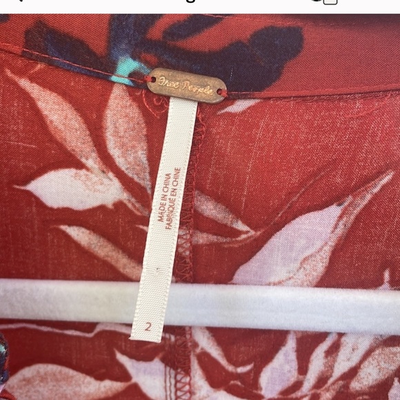 NEW Free People After the Storm Maxi Shirt-Dress in Red - Picture 6 of 6